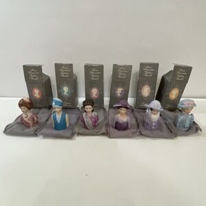 Lot Of 6 Vintage Avon Fashion Silhouettes‎ Ceramic Porcelain Thimble w/boxes